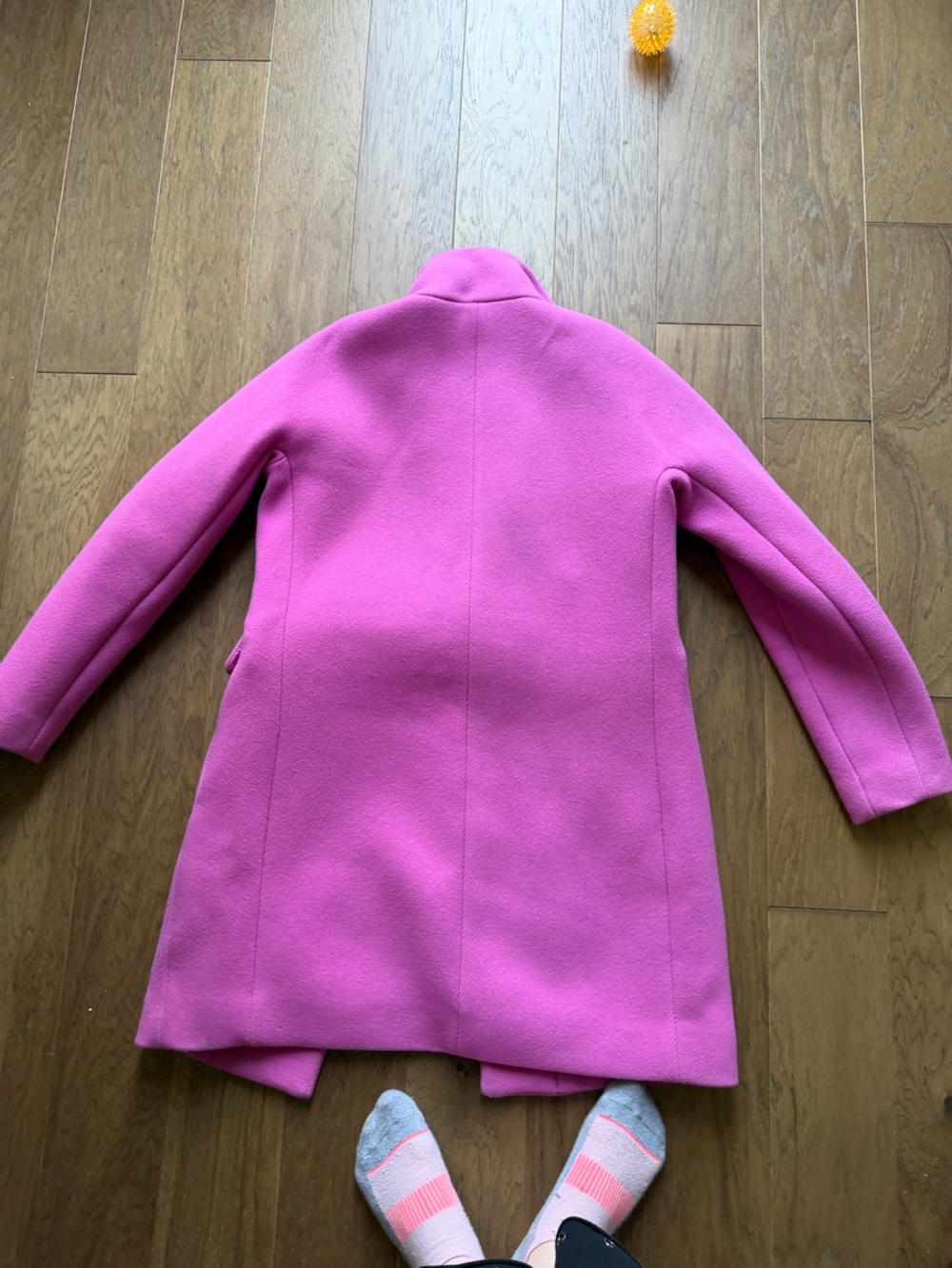 J. Crew Vibrant Pink Wool Blend Pea Coat - Picture 4 of 6
